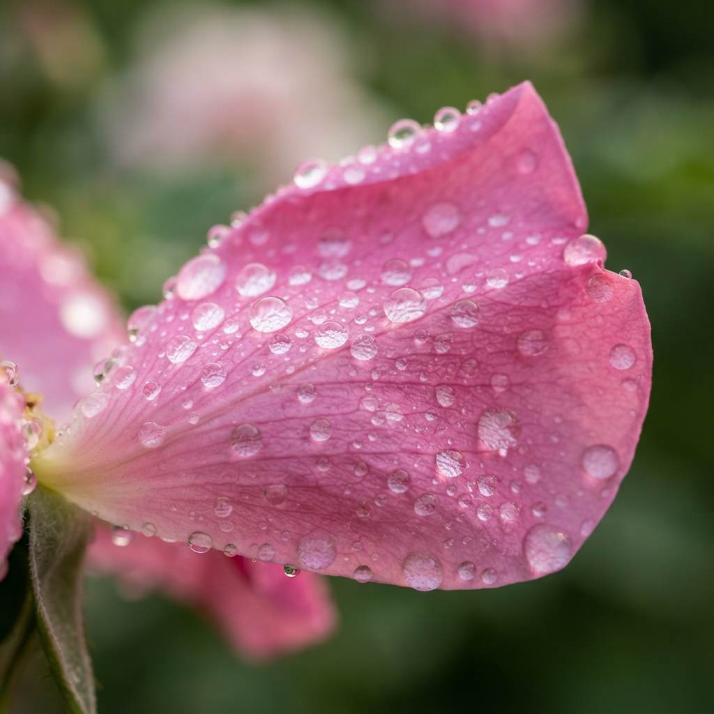 Pink Bloom Design Pink flower petal covered in rain droplets · Ultimate Website Designs